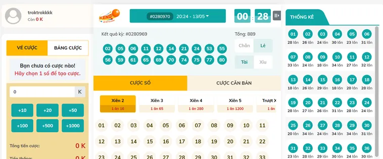 Chinh Phục Cảm Giác Hưng Phấn Cùng Siêu Phẩm Game Nhanh Max Keno Tại Bin88