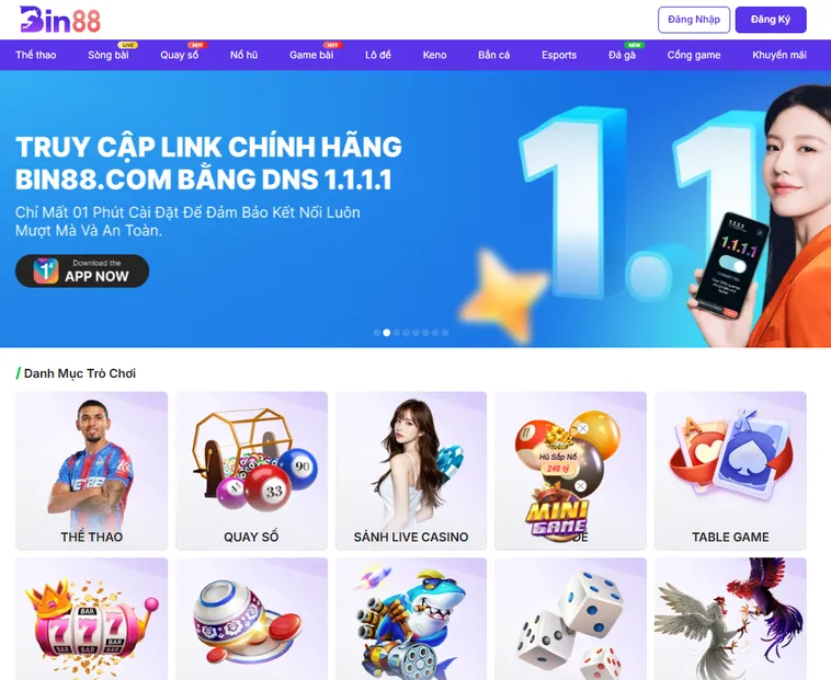 Nhà cái Bin88 sở hữu tỷ lệ hoàn trả 3.5% siêu hấp dẫn cùng hệ thống bảo mật tối tân giúp cược thủ cá cược an toàn và thắng lớn.